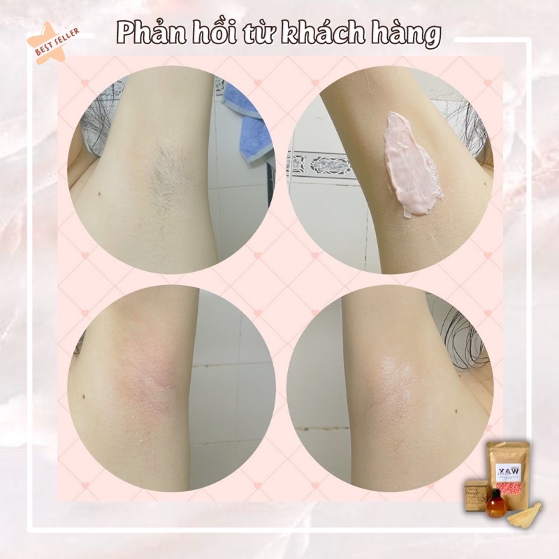 Combo sáp wax lông triệt lông nồi nấu sáp pro tặng kèm mỡ trăn, que quét sáp