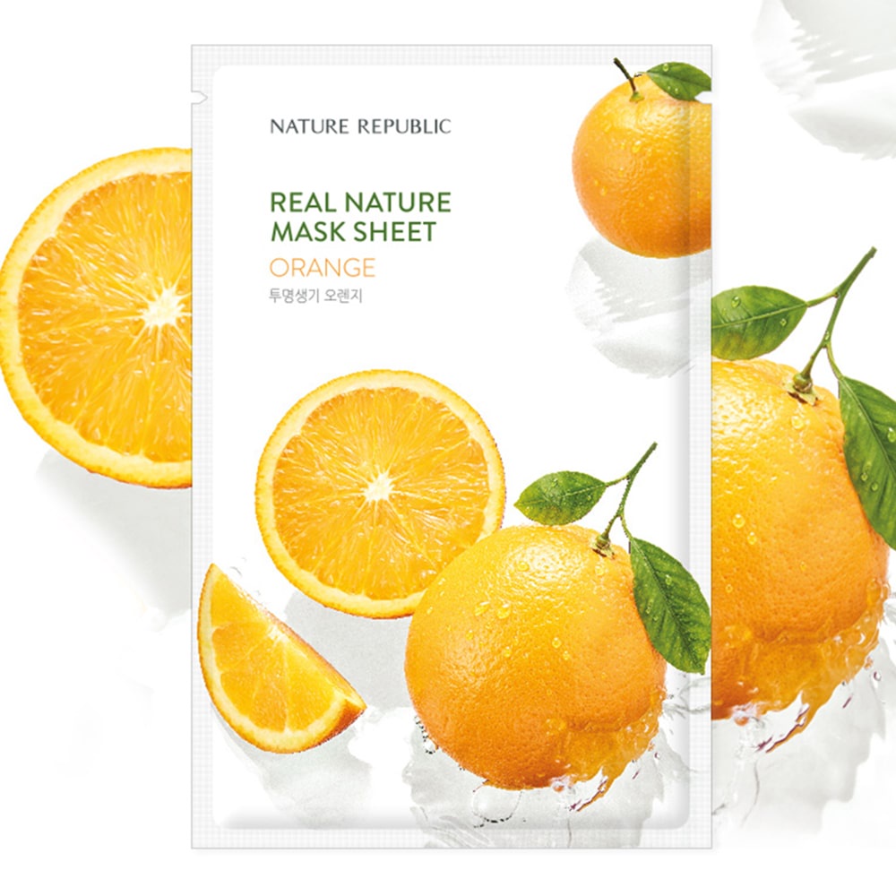 Mặt Nạ Giấy Nature Republic Chiết Xuất Cam Tự Nhiên Real Nature Orange Mask 23ml