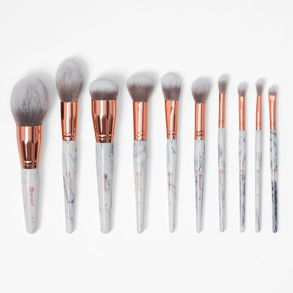 Bộ Cọ Trang Điểm BH Cosmetics Marble Luxe 10 Piece Brush Set (10 món)