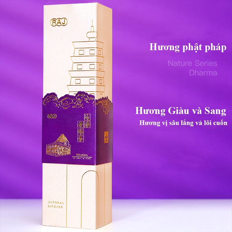 Nhang trầm RAJ hương tự nhiên không tăm 480 que