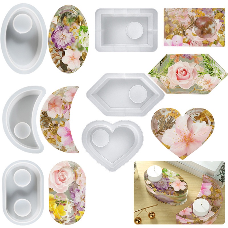 Khuôn Silicone Làm Đế Nến Hình Mặt Trăng