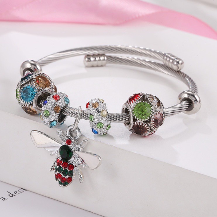 Vòng tay nữ full charm nhiều mẫu đính đá pha lê, sang trọng thanh lịch, phụ kiện trang sức nữ Lavesta