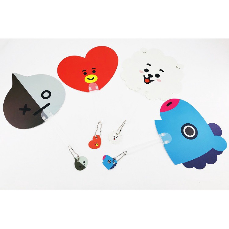 Quạt cầm tay Mini kiểu hoạt hình KPOP BTS BT21 dễ thương