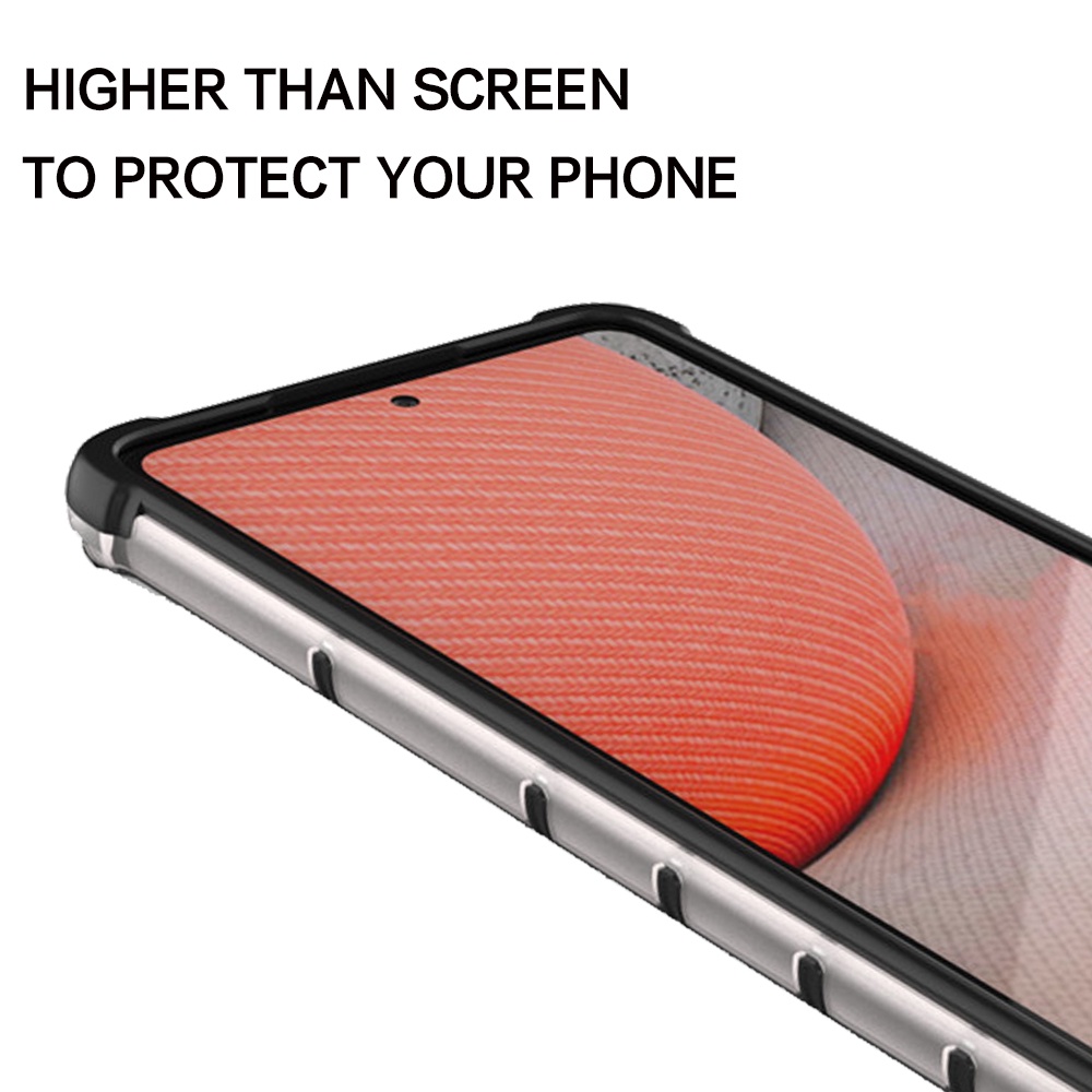 Ốp Điện Thoại PC Cứng Chống Sốc Họa Tiết Tổ Ong Trong Suốt Cho Samsung Galaxy A12 A22 A22s A32 A42 A52 A52s A72