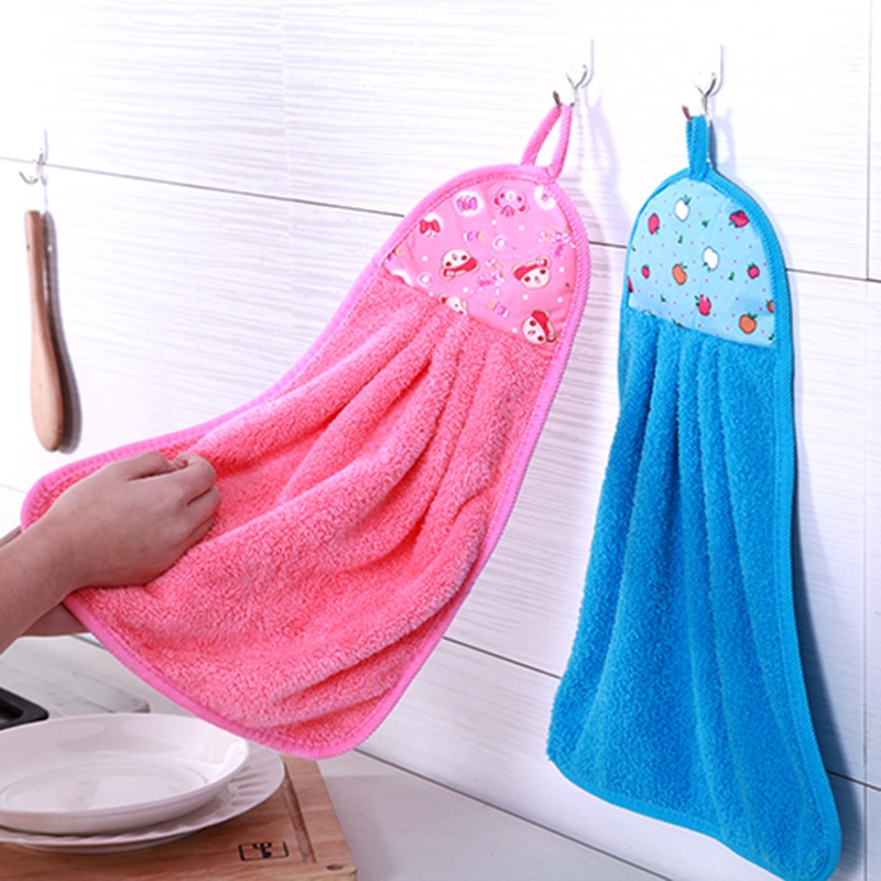 Khăn Bông Lau Bếp, Lau Tay, Lau Chén Bát 2 Mặt Có Lỗ Treo SIGO