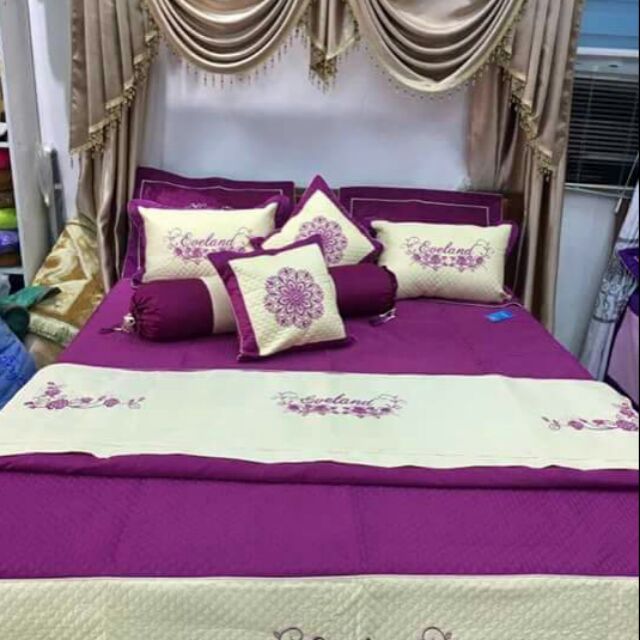 Bộ ga phủ satin 7 món.