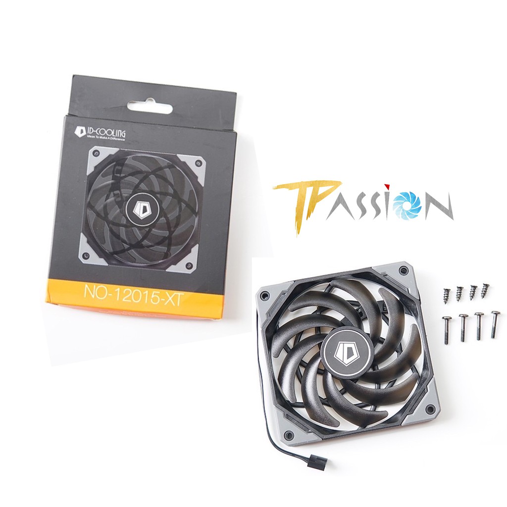 Quạt tản nhiệt fancase 12cm ID-COOLING NO-12015-XT – Slim fan 15mm, tốc 2000rpm, điều tốc 4Pin PWM, mạnh êm