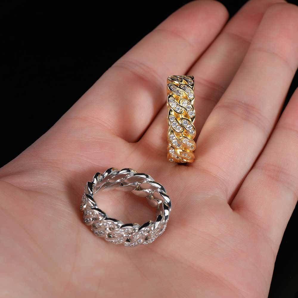 Nhẫn Dây Xích Hình Học Đơn Giản Phong Cách Punk Hiphop Cho Nam|Nhẫn Kim Loại Thời Trang Cá Tính Cho Nam