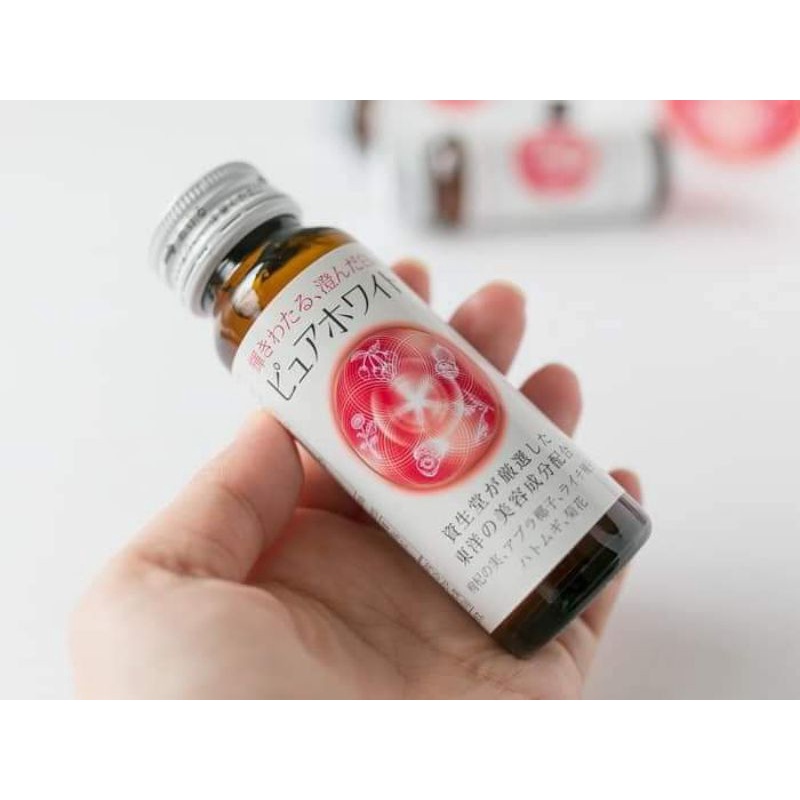 Lốc 10 Lọ Nước uống trắng da Shiseido Collagen Pure White Nhật Bản