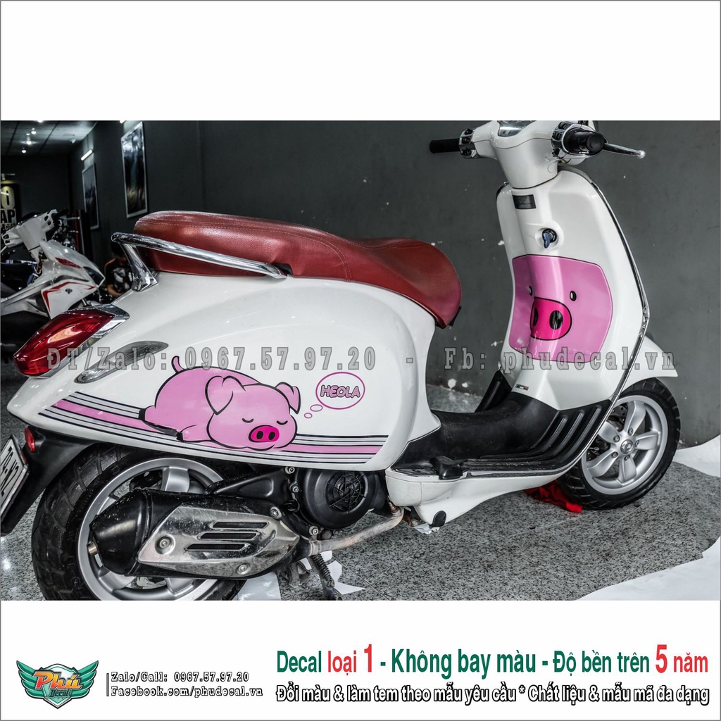Tem rời Vespa Trắng Heo hồng (5)