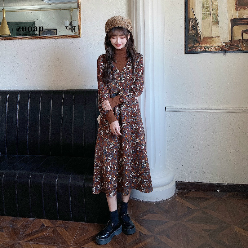 SUXI Đầm mỏng họa tiết hoa cho nữ