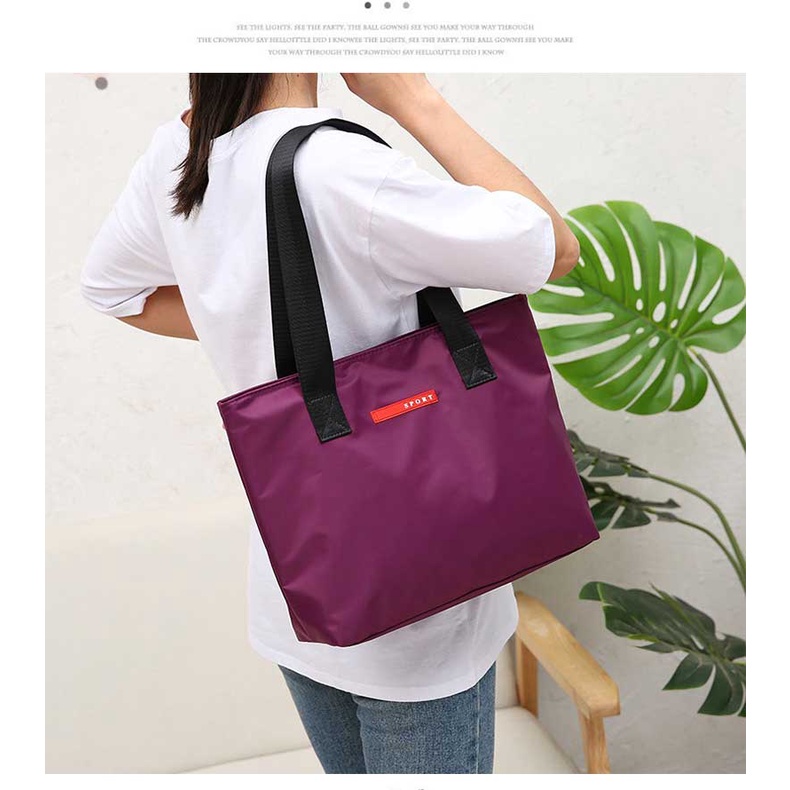 Túi Đeo Vai Bằng Vải Oxford Chống Thấm Nước Sức Chứa Lớn Phong Cách Hàn Quốc Dễ Thương Cho Nữ