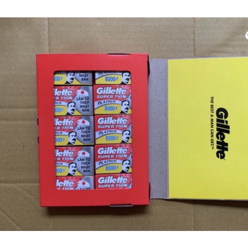 Lưỡi lam Gillette Super Thin hộp 5 lữơi tặng 1 lữơi