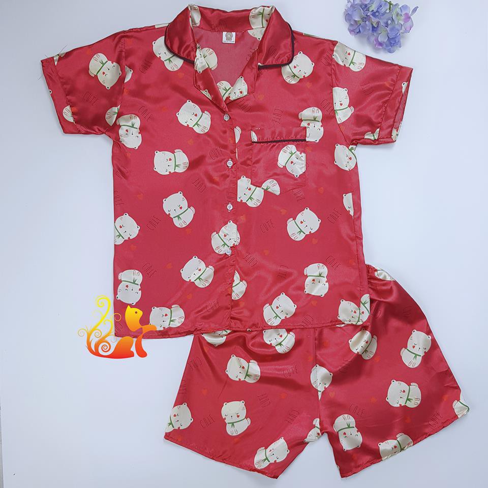 Đồ bộ Pijama Phi Bóng - "Gấu Cute" - Dưới 65kg