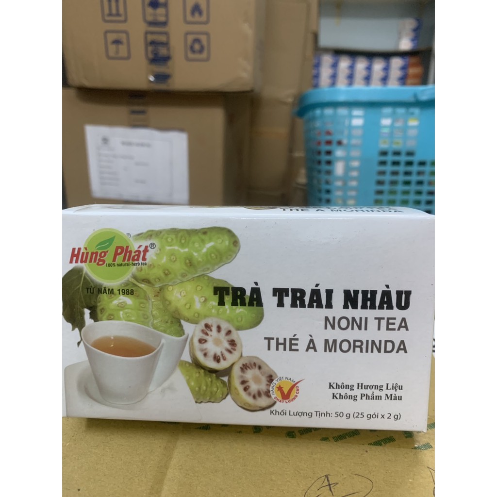 Trà TRÁI NHÀU (25 gói x 2g) - Thương hiệu Hùng Phát