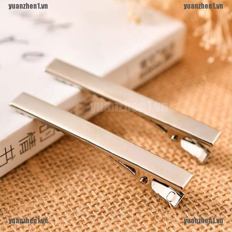 [YUANZHEN1] 20 Kẹp Tóc Cá Sấu Kim Loại Bạc DIY