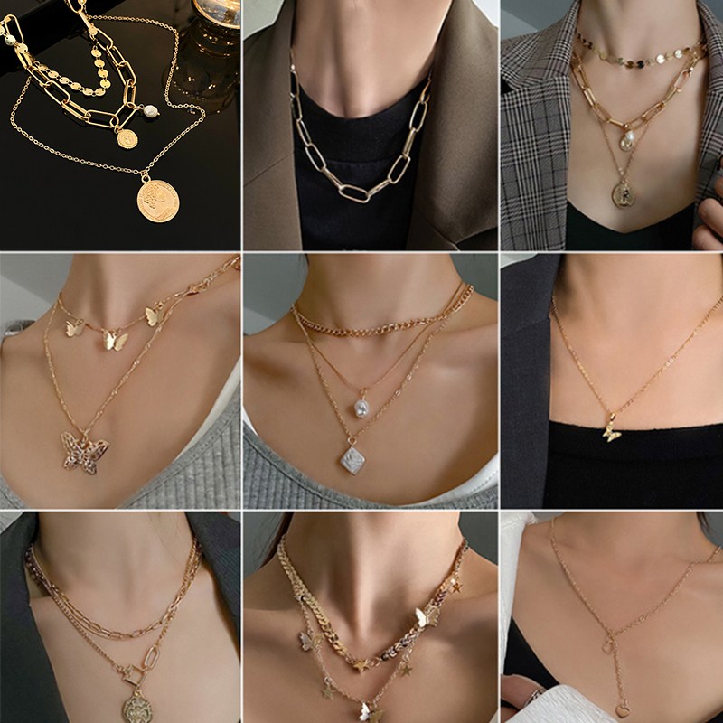 Vòng Cổ Hợp Kim Phong Cách Cổ Điển Hàn Quốc Cho Bạn Gái
