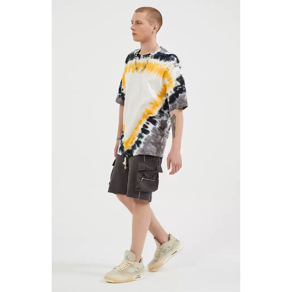 Áo phông loang nhiều màu MEANSTORE thun tye dye form rộng unisex nam nữ Ulzzang Streetwear vải mềm