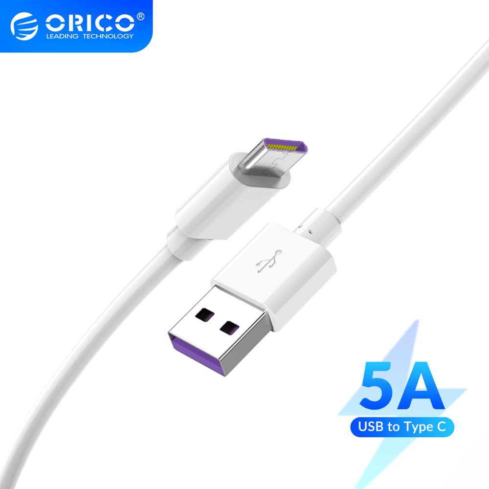 Cáp Sạc Nhanh Orico 5A Cổng USB Sang Type C Cho Huawei P30 Mate 20 Pro Xiaomi Mi 9 HTC Macbook LG G5