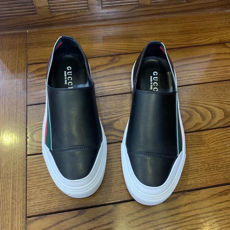 ⚡️CHUẨN 1:1⚡️Giày slipon Gu Cì da thật-viền chun_Giày da slipon GU Cì hàng xuất khẩu New