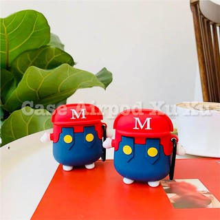 [[Hàng Loại 1]] Ốp tai nghe airpod 1/2, Airpods Pro/Pro 2 Mario đội nón cool ngầu silicon in 3D sắc nét.