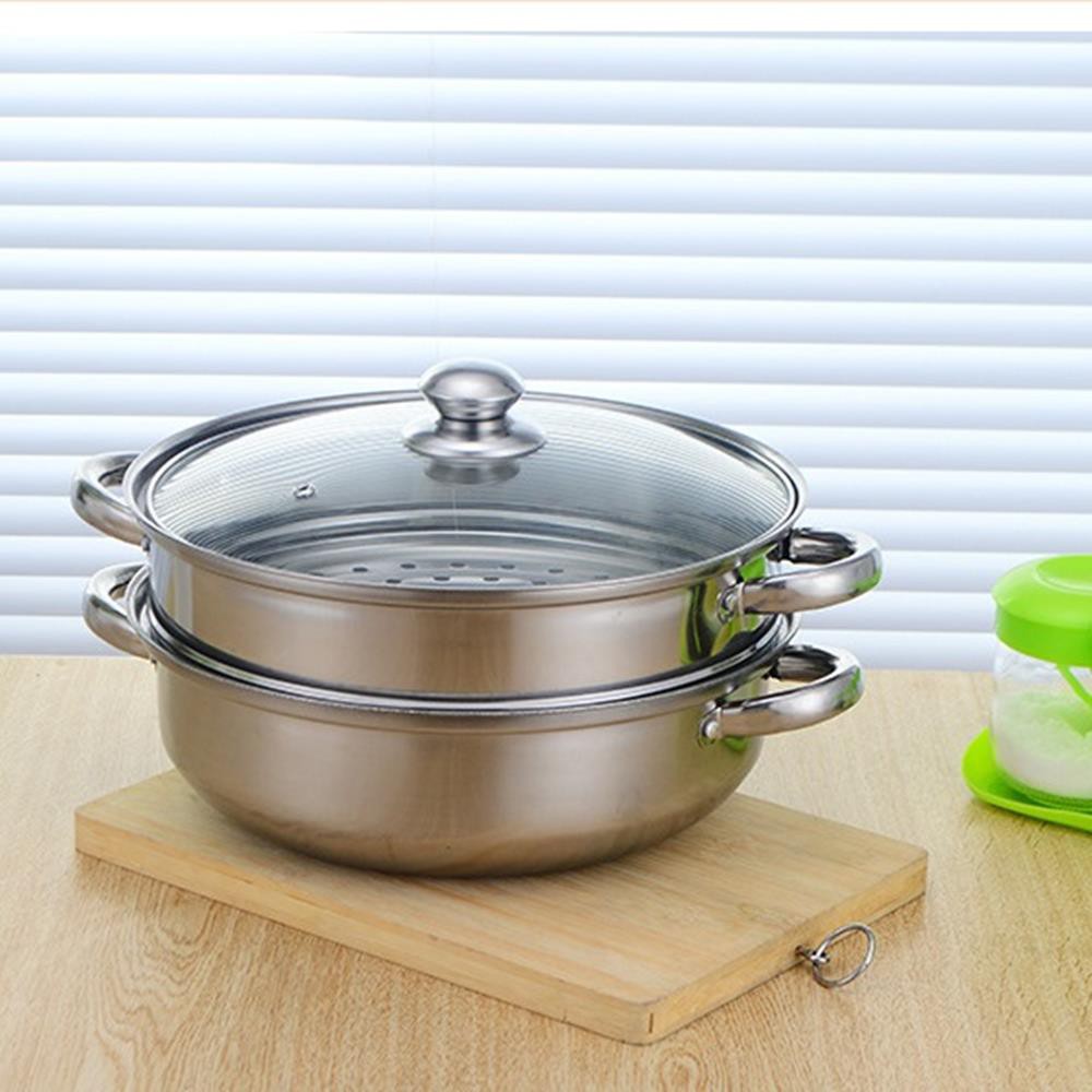 Nồi lẩu Inox 2 tầng đa năng chế biến lẩu hấp nấu luộc mã 20020 Kami