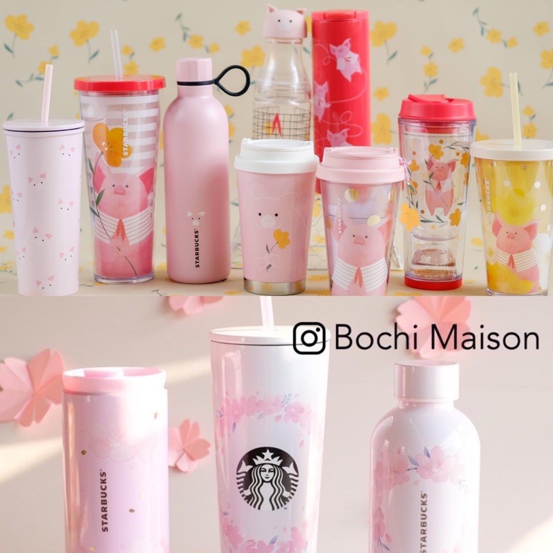 STARBUCKS SAKURA-NEW YEAR TET HOLIDAY - Bình Ly giữ nhiệt, Cốc sứ [CHÍNH HÃNG]