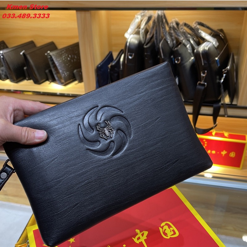 Ví Cầm Tay Clutch Nam Cao Cấp Mẫu Mới Giá Tốt Da Bò Mềm Đẹp Nhiều Ngăn PL04
