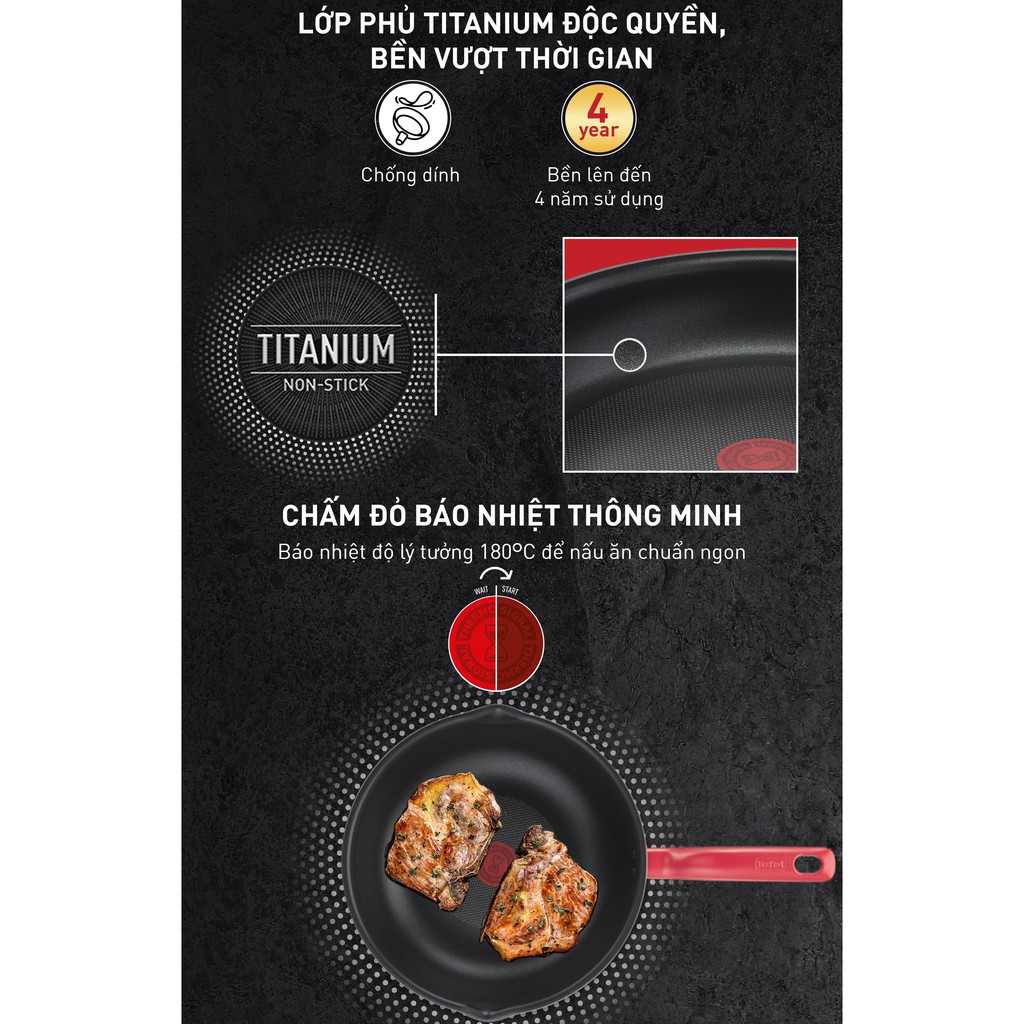 [Mã LIFEHL25 giảm 10% đơn 350K] Chảo chiên lòng sâu - Tefal So Chef 28cm