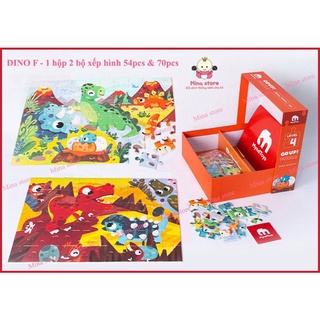 💥 xếp hình khủng long 2 in 1 💥 - go up! puzzle – level 4 - dino series f