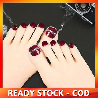 Bộ 24 móng chân giả dùng trang trí móng nghệ thuật