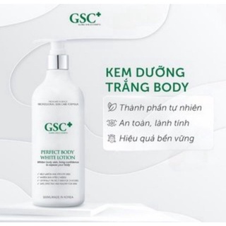 Kem dưỡng trắng da toàn thân body GSC Perfect White Lotion 250 ml