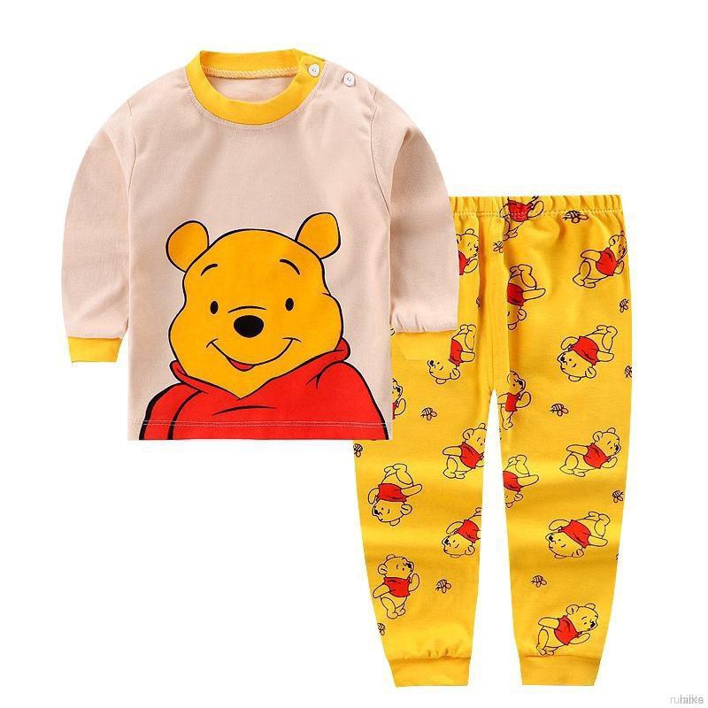 Bộ Đồ Ngủ Pijama 2 Món In Họa Tiết Hoạt Hình Cho Bé Trai