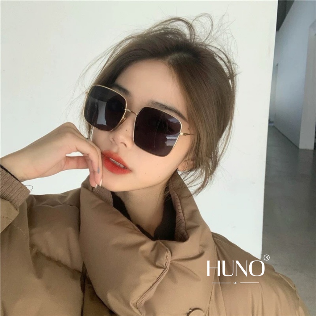 Kính râm nữ HUNO kính mắt thời trang cao cấp thiết kế đơn giản màu sắc hài hòa - KR54