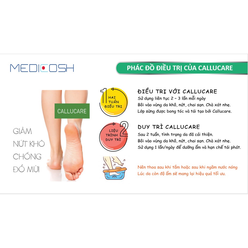 Kem Bôi Nứt Gót Chân Medicosh Callucare 50ml | BigBuy360 - bigbuy360.vn