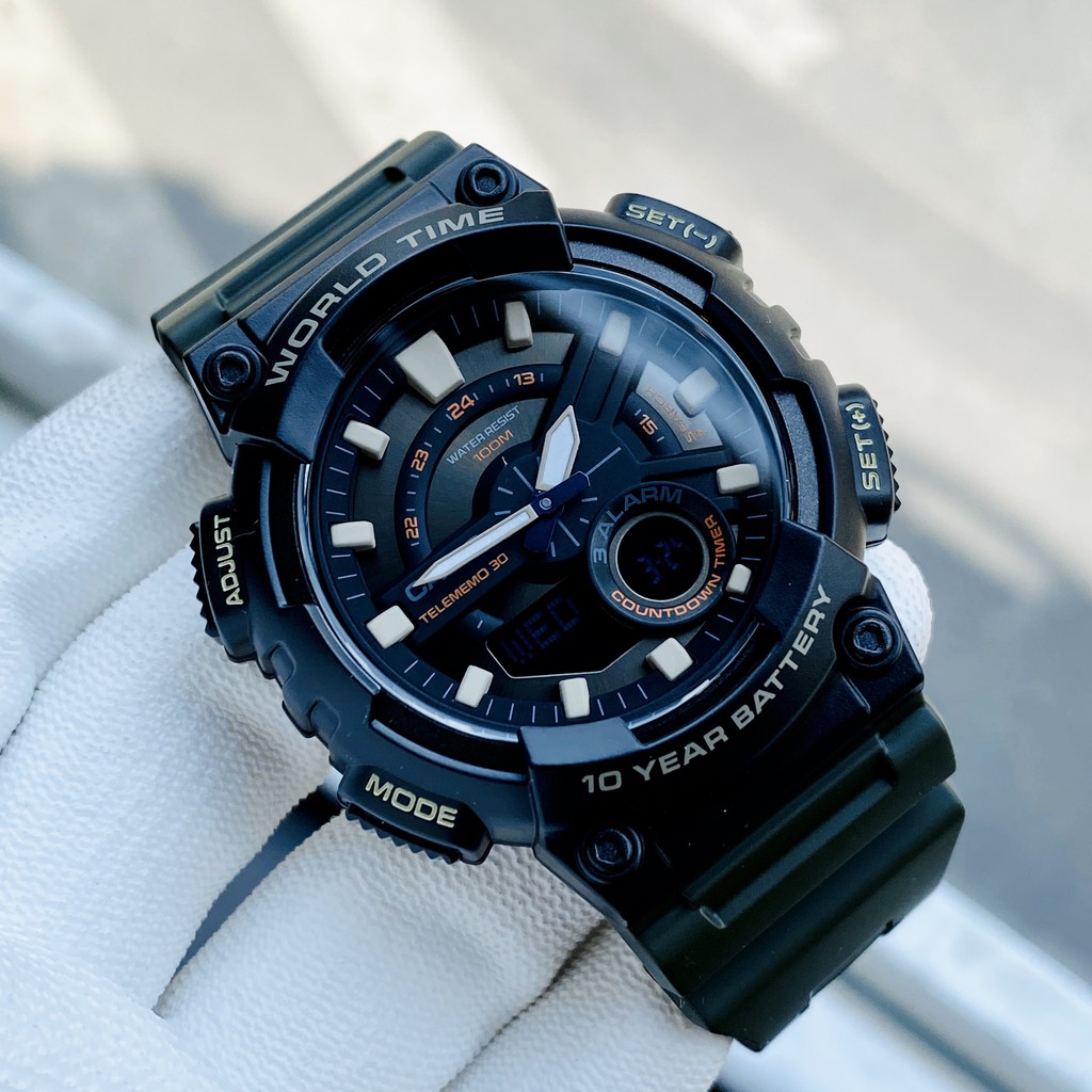 Đồng hồ nam chạy bộ Casio AEQ 110W-1AVDF Bảo hành 1 năm- Pin trọn đời Hyma watch