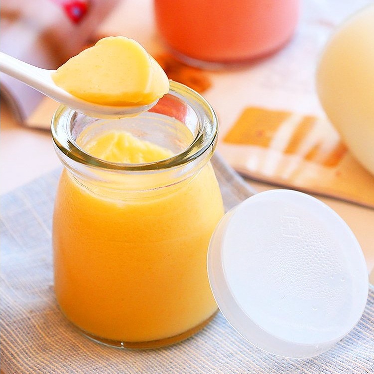 Cốc Thủy Tinh Đựng Đồ Ăn Dặm Cho Bé Bằng Thủy Tinh 100ml Có Nắp Bảo Quản An Toàn YOOTA BABY