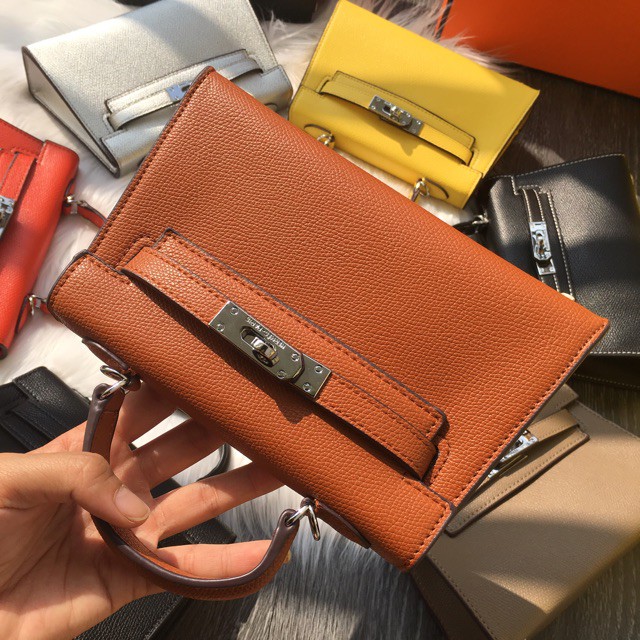 TÚI KELLY size mini tag bạc