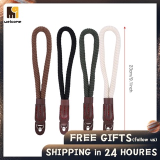 Welcomehome Cotton Rope Hand Wrist Strap Lanyard for Fuji X-T30 Round Hole Digital Cameras