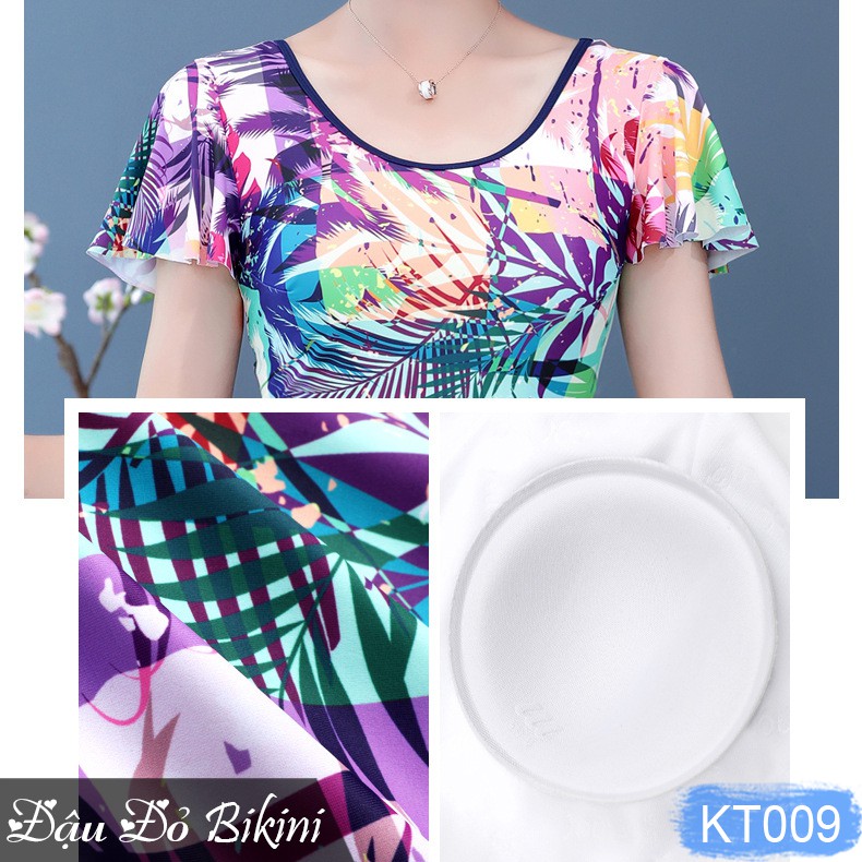 Đồ bơi trung niên cao cấp, dáng váy lửng quần sooc đùi dài, áo tắm màu sắc trẻ trung cho người lớn tuổi, cho mẹ | KT009