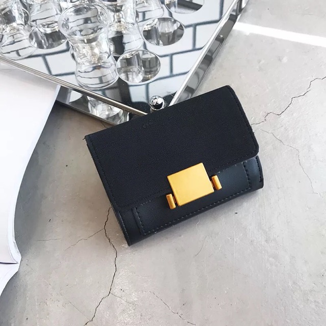 Ví mini da lộn khoá vuông | BigBuy360 - bigbuy360.vn