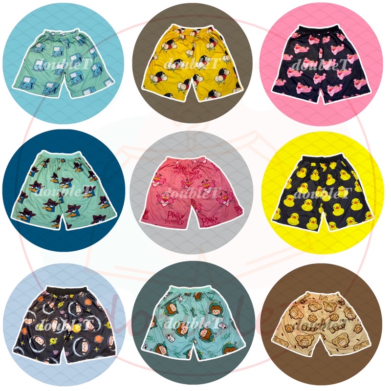 Quần ngủ hoạt hình nam - nữ | Quần short lửng cute trên gối genz by doubleT188