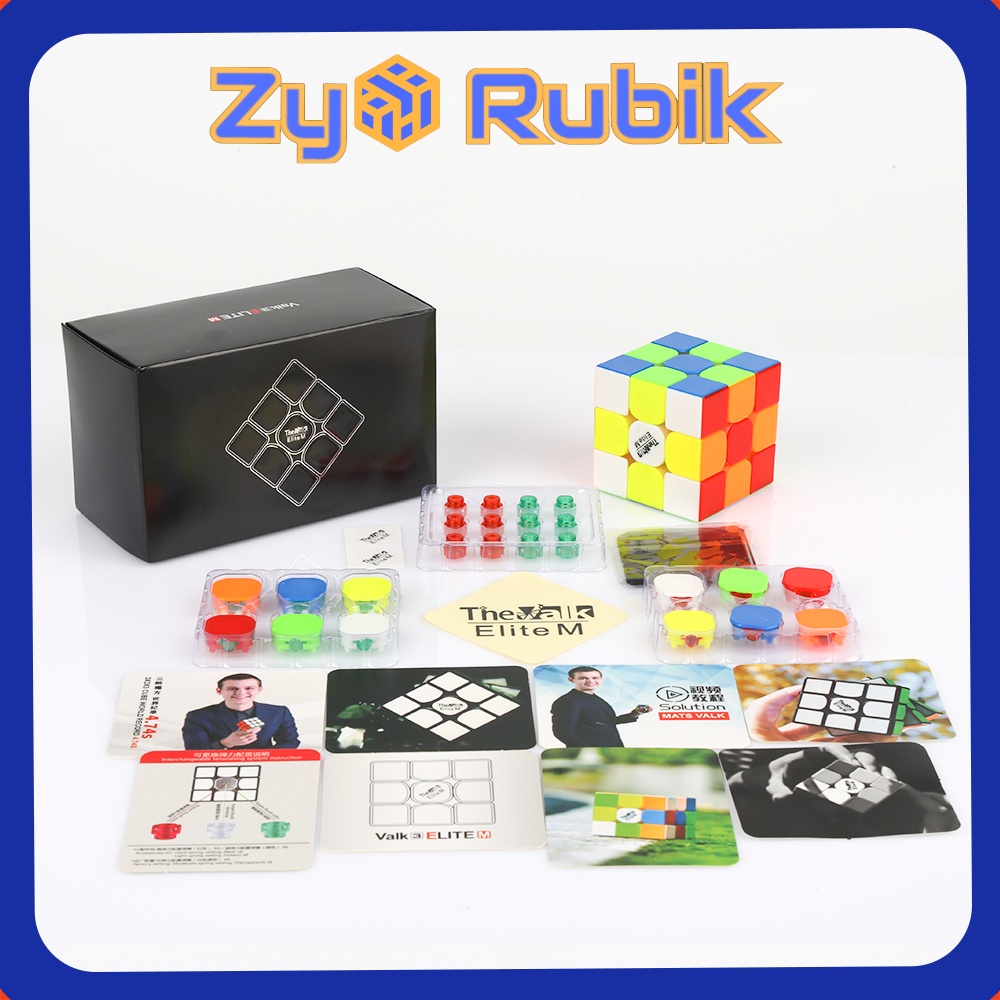 Rubik 3x3 QiYi Valk 3 ELITE M Flagship 2019 Stickerless ( Có Nam Châm ) - Zyo rubik