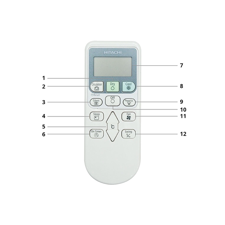 Điều khiển máy lạnh For Hitachi A/C máy lạnh