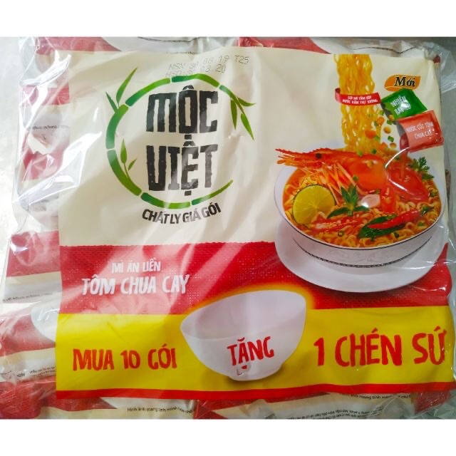 TẶNG 1 bát KHI MUA 10 gói mì mộc việt