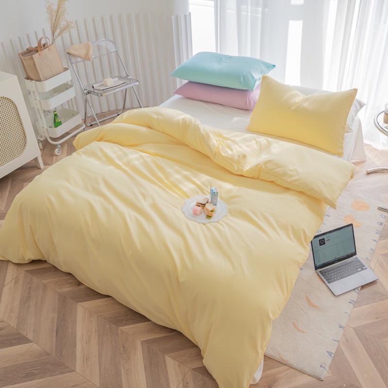 Bộ chăn ga gối Cotton TC caro mix MÂY BEDDING đủ màu đủ kích thước nệm 1m2 1m4 1m6 1m8 2m