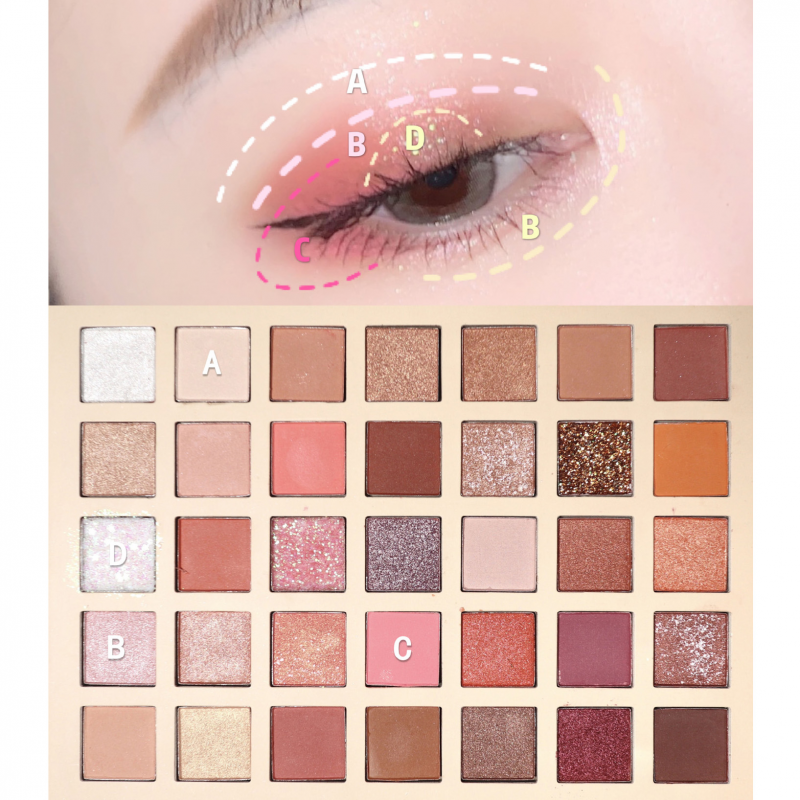 Bảng phấn mắt 35 màu Ruhuatu trẻ trung xinh xắn