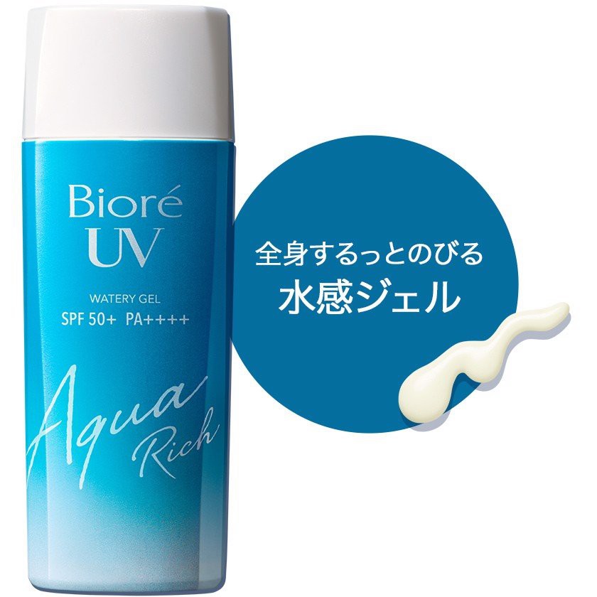 Gel Chống Nắng Màng Nước Biore UV Aqua Rich Water Gel SPF 50+/PA++++ Tuýp 90ml