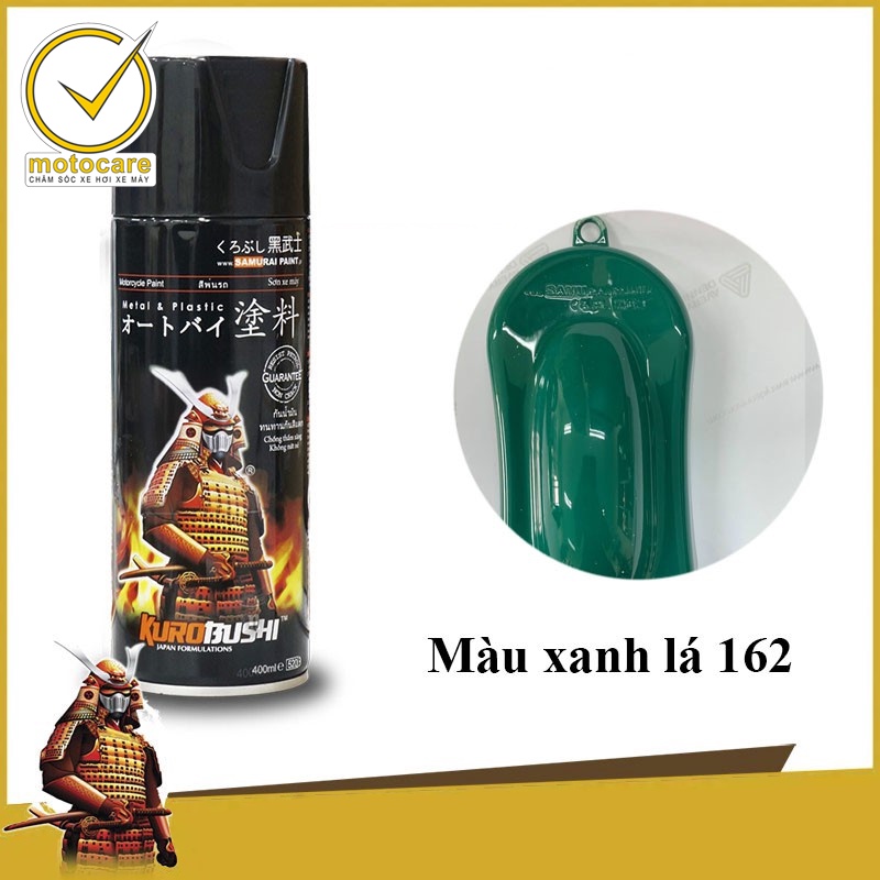 Chai Sơn xit Samurai 162 màu xanh lá cây