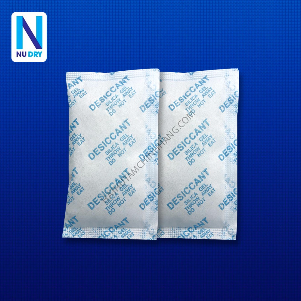 Gói Hút Ẩm 1KG quy cách 50 Gram Silicagel - hạt hút ẩm thực phẩm quần áo giày dép máy ảnh hoa khô NU DRY